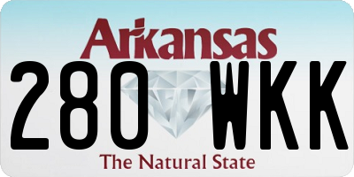AR license plate 280WKK