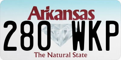 AR license plate 280WKP