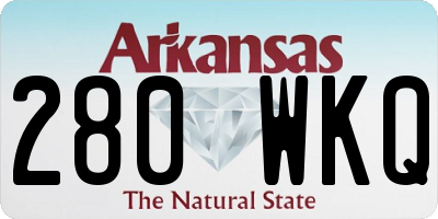 AR license plate 280WKQ