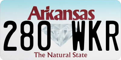 AR license plate 280WKR