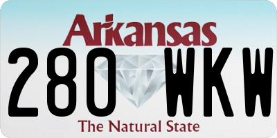 AR license plate 280WKW