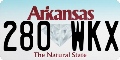 AR license plate 280WKX