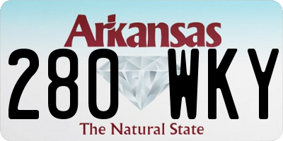 AR license plate 280WKY