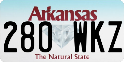 AR license plate 280WKZ