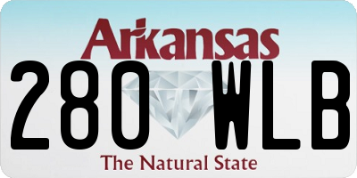 AR license plate 280WLB