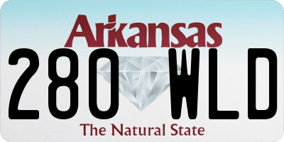 AR license plate 280WLD