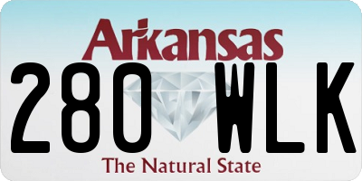 AR license plate 280WLK