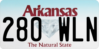 AR license plate 280WLN
