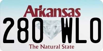 AR license plate 280WLO