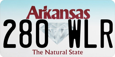 AR license plate 280WLR