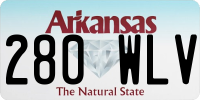AR license plate 280WLV