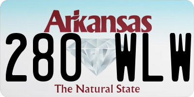 AR license plate 280WLW