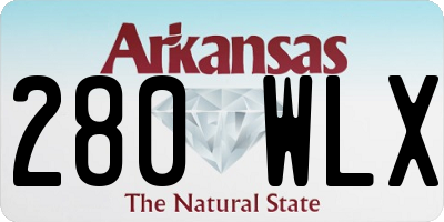 AR license plate 280WLX