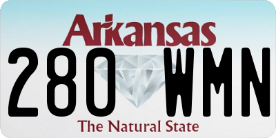 AR license plate 280WMN
