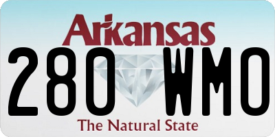 AR license plate 280WMO