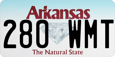 AR license plate 280WMT