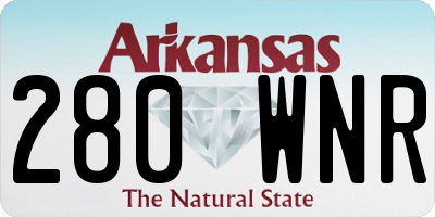 AR license plate 280WNR