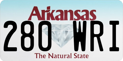 AR license plate 280WRI