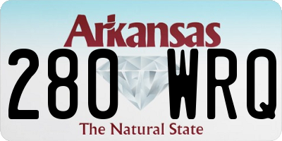 AR license plate 280WRQ