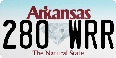 AR license plate 280WRR