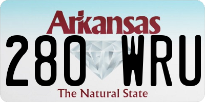 AR license plate 280WRU