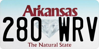 AR license plate 280WRV