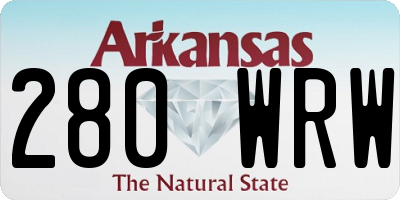 AR license plate 280WRW