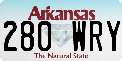 AR license plate 280WRY