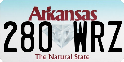 AR license plate 280WRZ