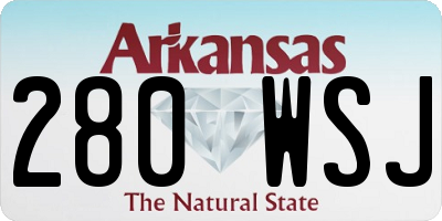 AR license plate 280WSJ