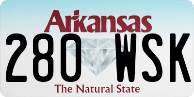 AR license plate 280WSK