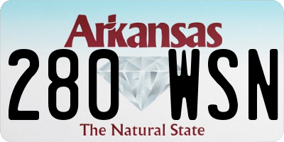 AR license plate 280WSN