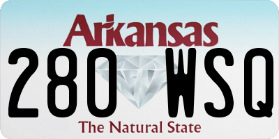AR license plate 280WSQ