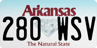 AR license plate 280WSV