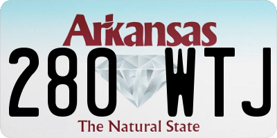 AR license plate 280WTJ