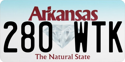 AR license plate 280WTK