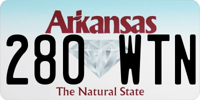 AR license plate 280WTN