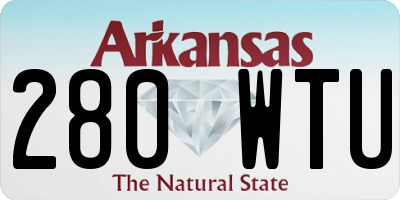 AR license plate 280WTU
