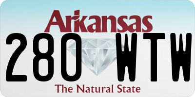 AR license plate 280WTW
