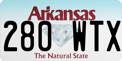 AR license plate 280WTX