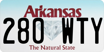 AR license plate 280WTY