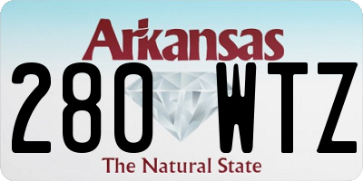 AR license plate 280WTZ