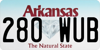 AR license plate 280WUB