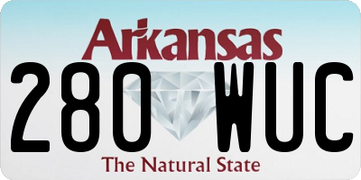 AR license plate 280WUC