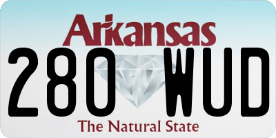 AR license plate 280WUD