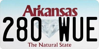 AR license plate 280WUE