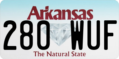 AR license plate 280WUF