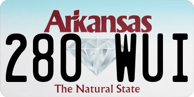 AR license plate 280WUI
