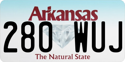AR license plate 280WUJ