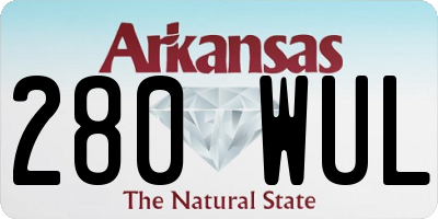 AR license plate 280WUL